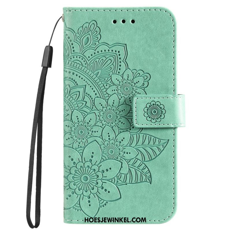Leren Hoesje Voor Oppo A98 5g Mandalaprint Met Riempje