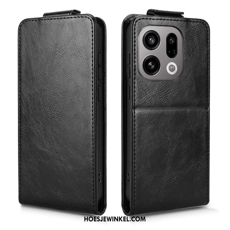 Leren Hoesje Voor Oppo Find X9 5g Verticale Klep