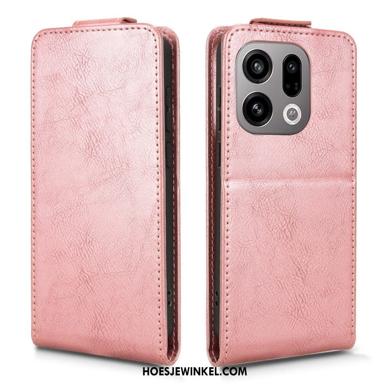 Leren Hoesje Voor Oppo Find X9 5g Verticale Klep