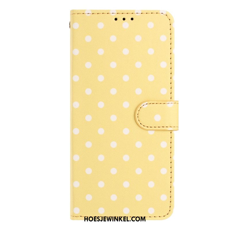 Leren Hoesje Voor Oppo Find X9 Pro 5g Polka Dots