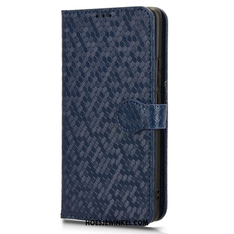 Leren Hoesje Voor Oppo Reno 11 5g Glanzende Stippen Met Bandje
