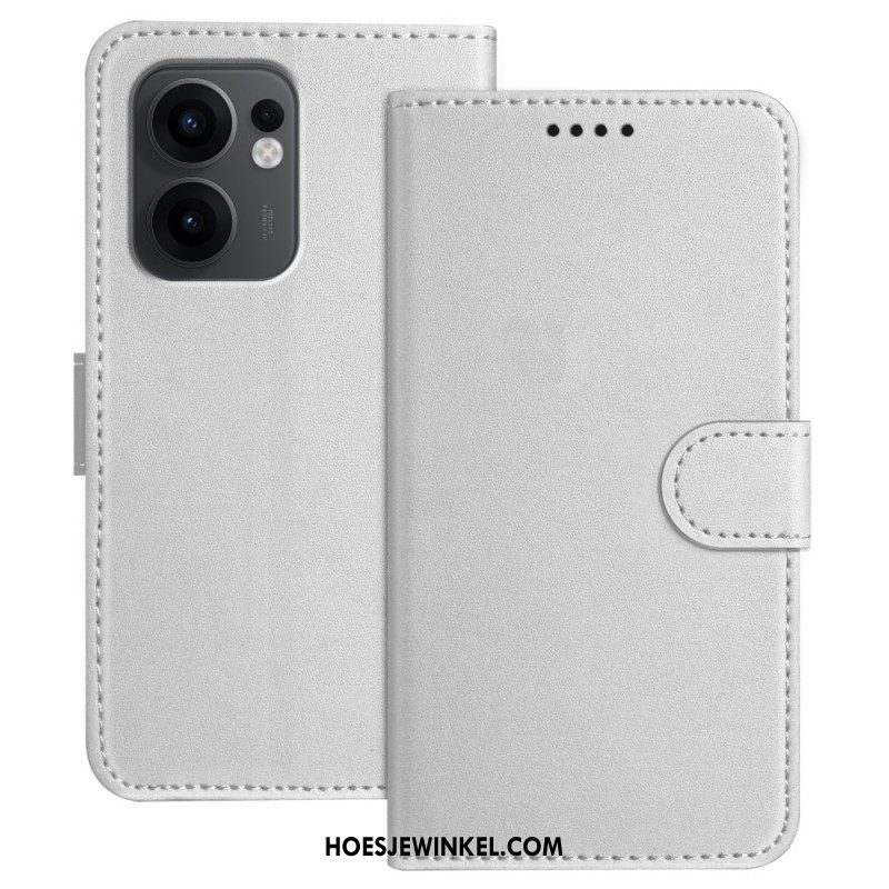 Leren Hoesje Voor Oppo Reno 13f 4g / 5g / 13 Fs 5g Monochroom