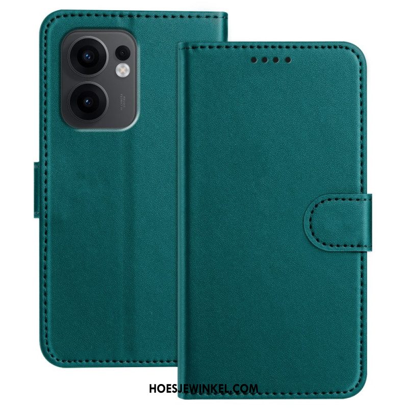 Leren Hoesje Voor Oppo Reno 13f 4g / 5g / 13 Fs 5g Monochroom