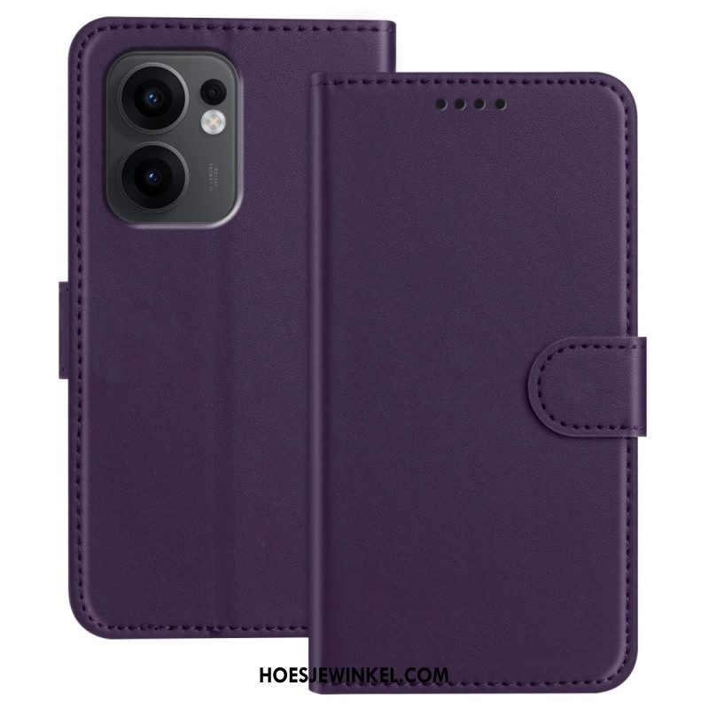 Leren Hoesje Voor Oppo Reno 13f 4g / 5g / 13 Fs 5g Monochroom