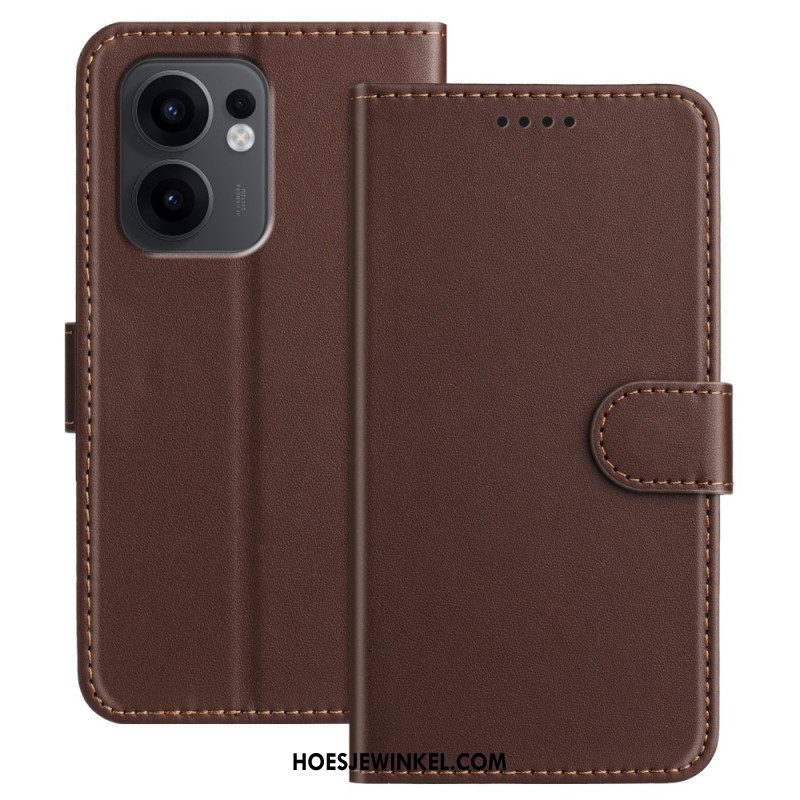 Leren Hoesje Voor Oppo Reno 13f 4g / 5g / 13 Fs 5g Monochroom