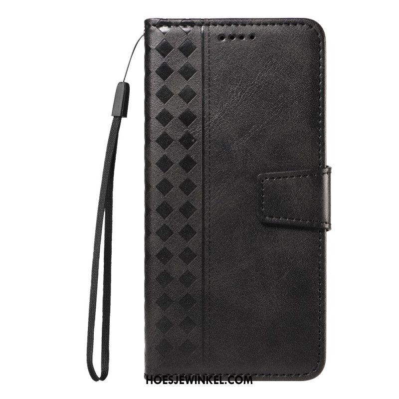 Leren Hoesje Voor Oppo Reno 14 5g Diamanten Rand