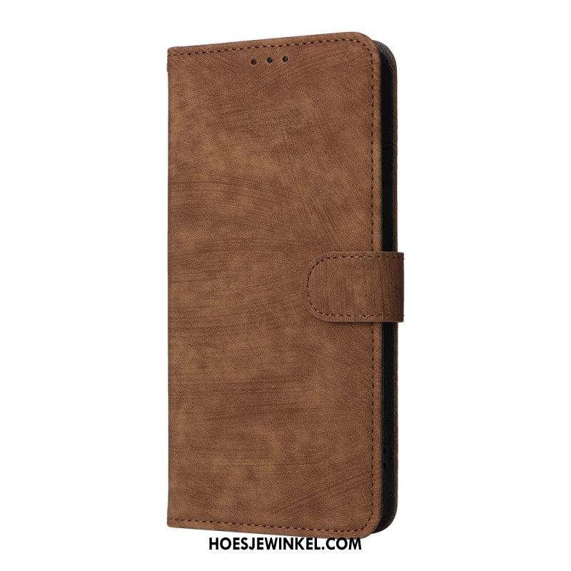 Leren Hoesje Voor Oppo Reno 14 5g Rfid-bescherming Suède-look