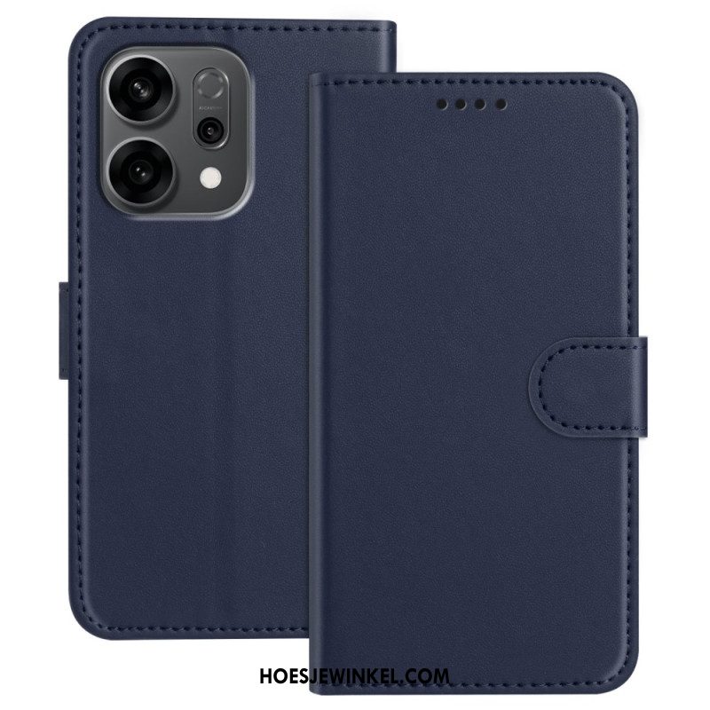 Leren Hoesje Voor Oppo Reno 14 5g Stiksels