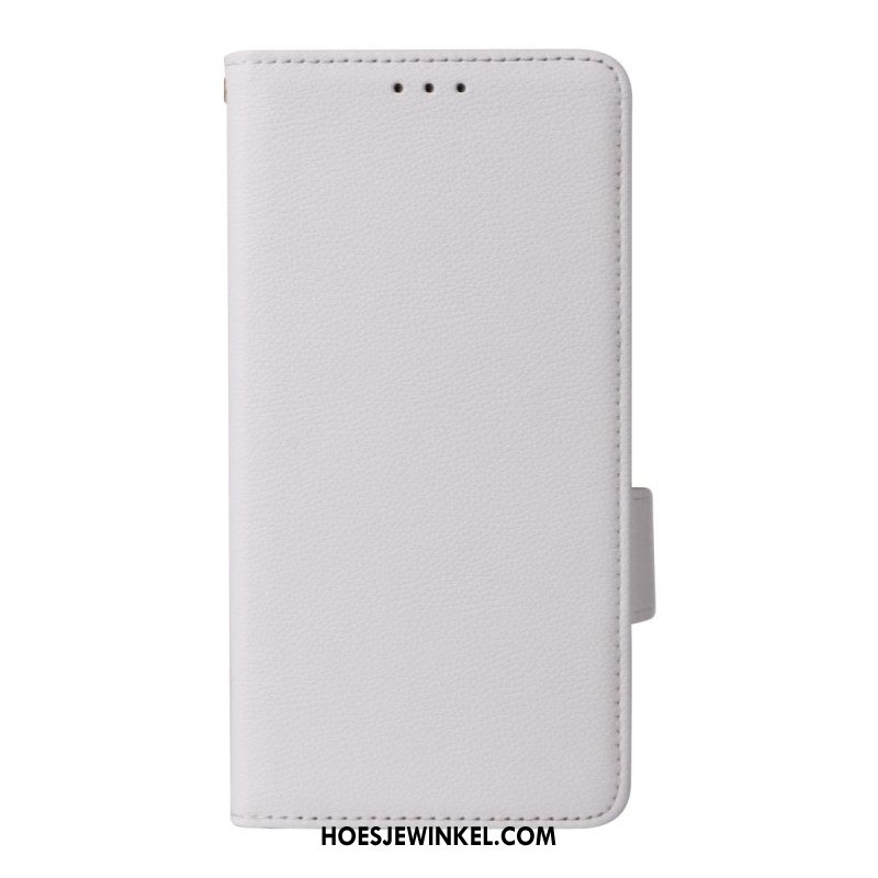 Leren Hoesje Voor Oppo Reno 14 Pro 5g Lychee Textuur Met Bandje