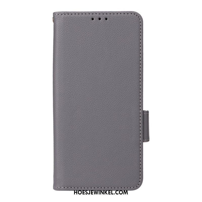 Leren Hoesje Voor Oppo Reno 14 Pro 5g Lychee Textuur Met Bandje