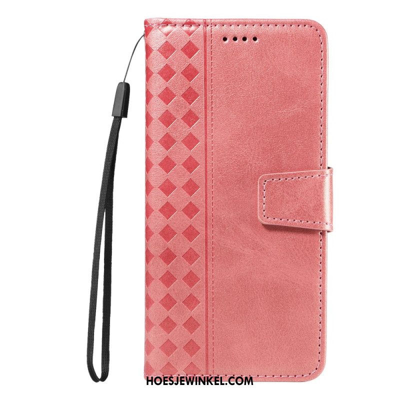 Leren Hoesje Voor Oppo Reno 14f 5g Diamanten Rand