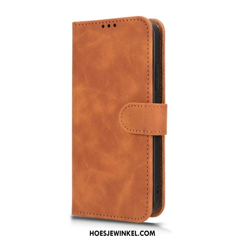 Leren Hoesje Voor Oppo Reno 14f 5g Suède Effect