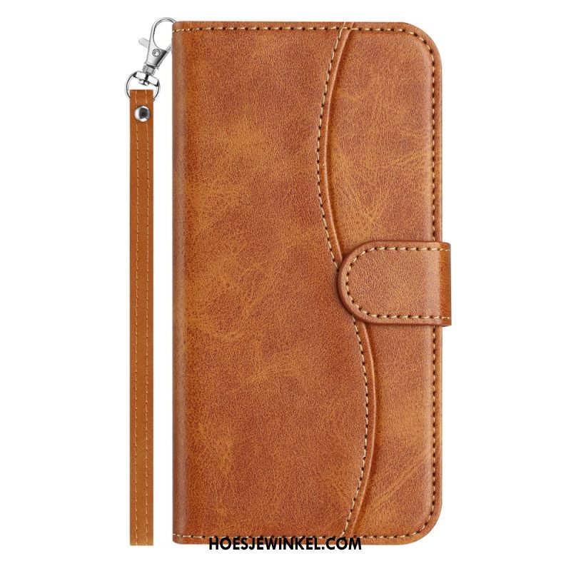 Leren Hoesje Voor Samsung Galaxy S25 5g Edge Bandontwerp