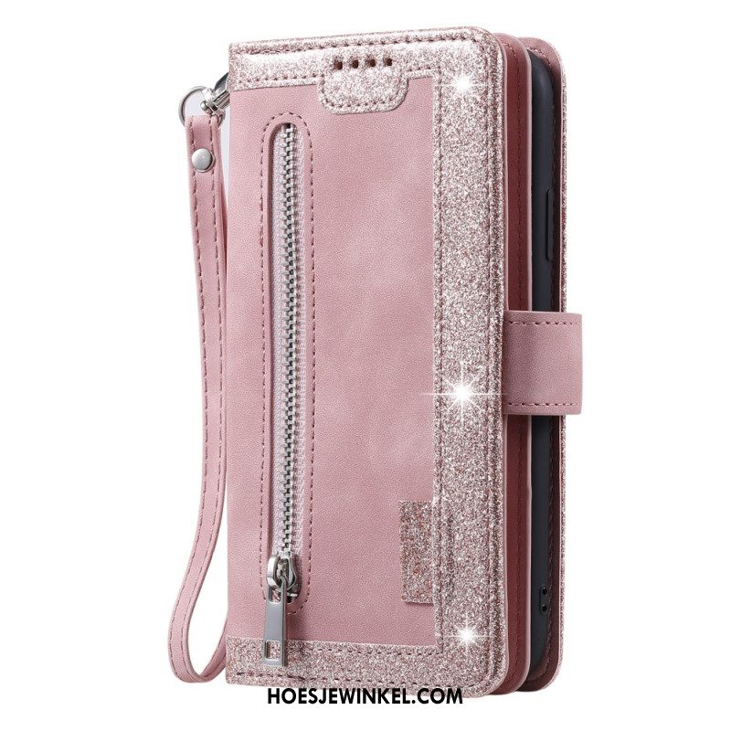 Leren Hoesje Voor Samsung Galaxy S25 5g Edge Rits Portemonnee