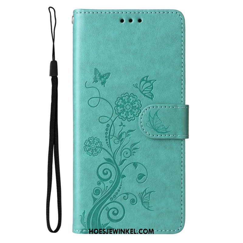Leren Hoesje Voor Samsung Galaxy S25 5g Kleine Bloemen