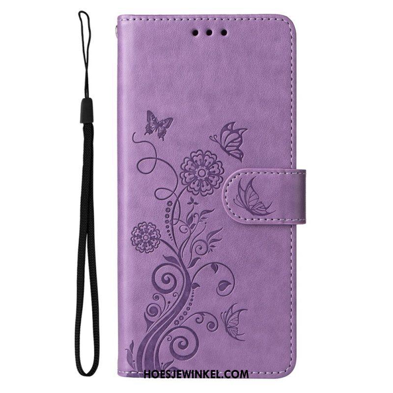 Leren Hoesje Voor Samsung Galaxy S25 5g Kleine Bloemen