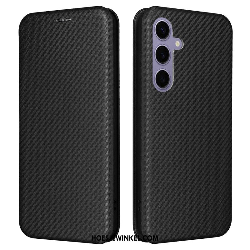 Leren Hoesje Voor Samsung Galaxy S25 5g Koolstofvezel
