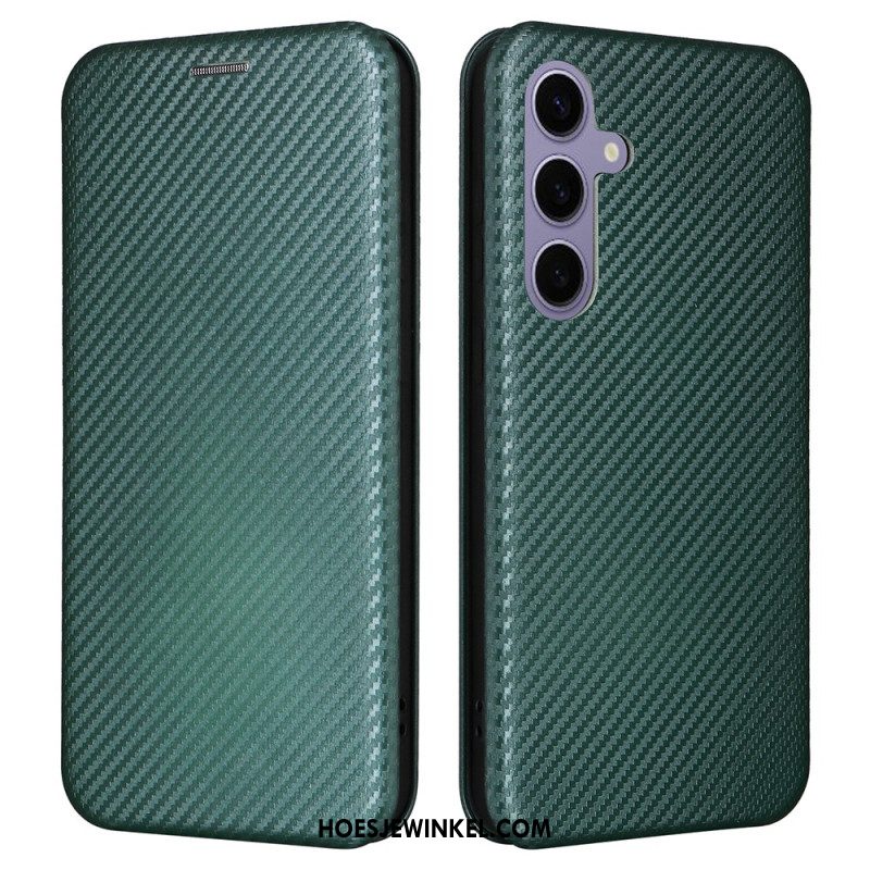 Leren Hoesje Voor Samsung Galaxy S25 5g Koolstofvezel