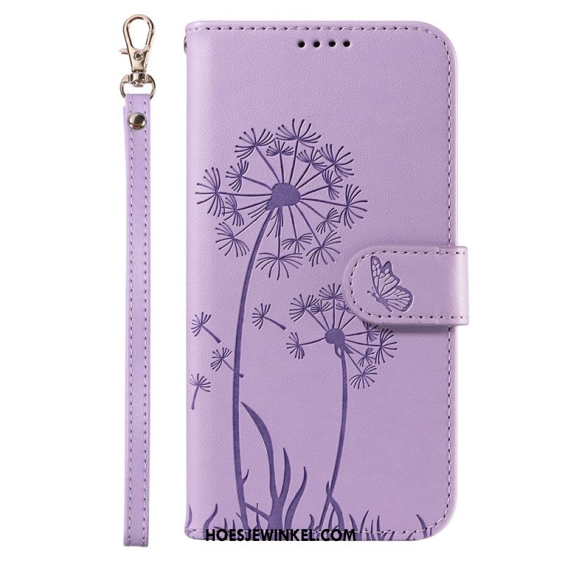 Leren Hoesje Voor Samsung Galaxy S25 5g Paardenbloembandje