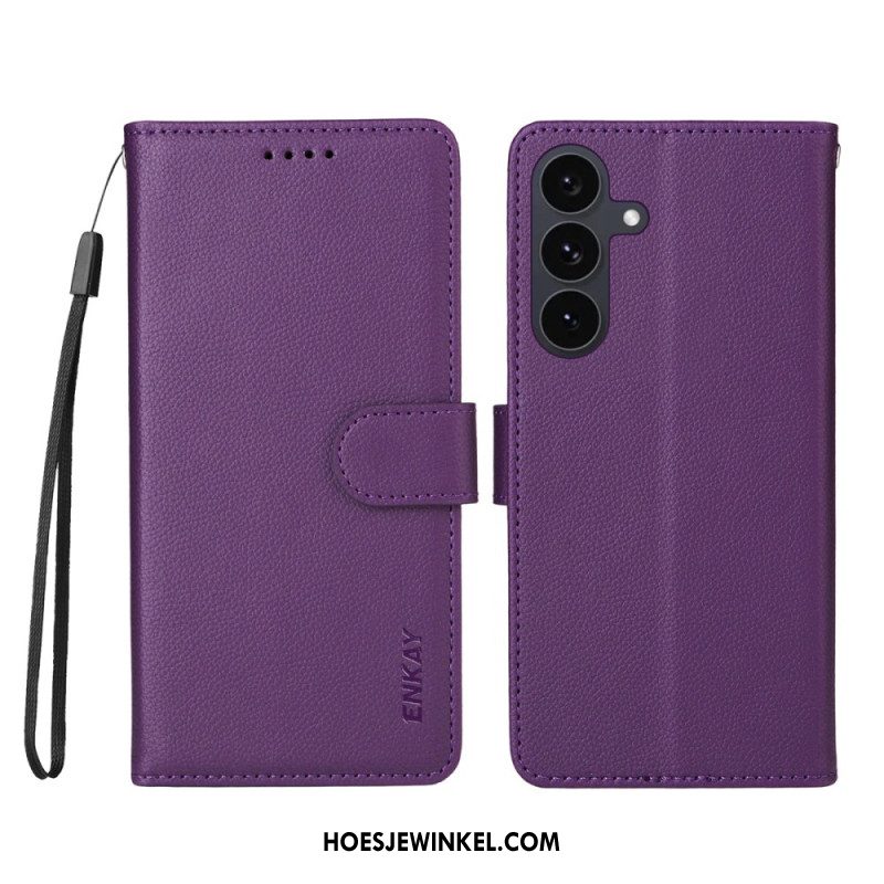 Leren Hoesje Voor Samsung Galaxy S25 Fe Enkay