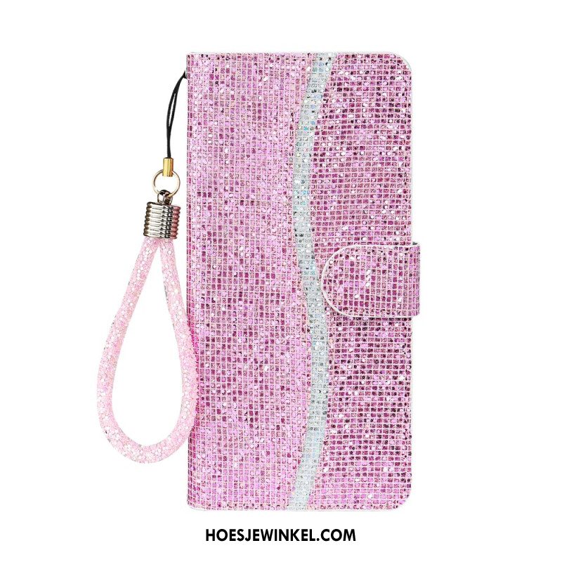 Leren Hoesje Voor Samsung Galaxy S25 Fe S-design Met Pailletten