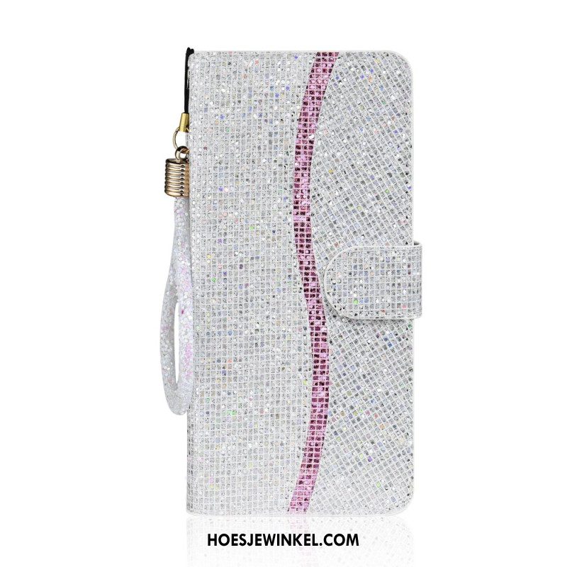 Leren Hoesje Voor Samsung Galaxy S25 Fe S-design Met Pailletten