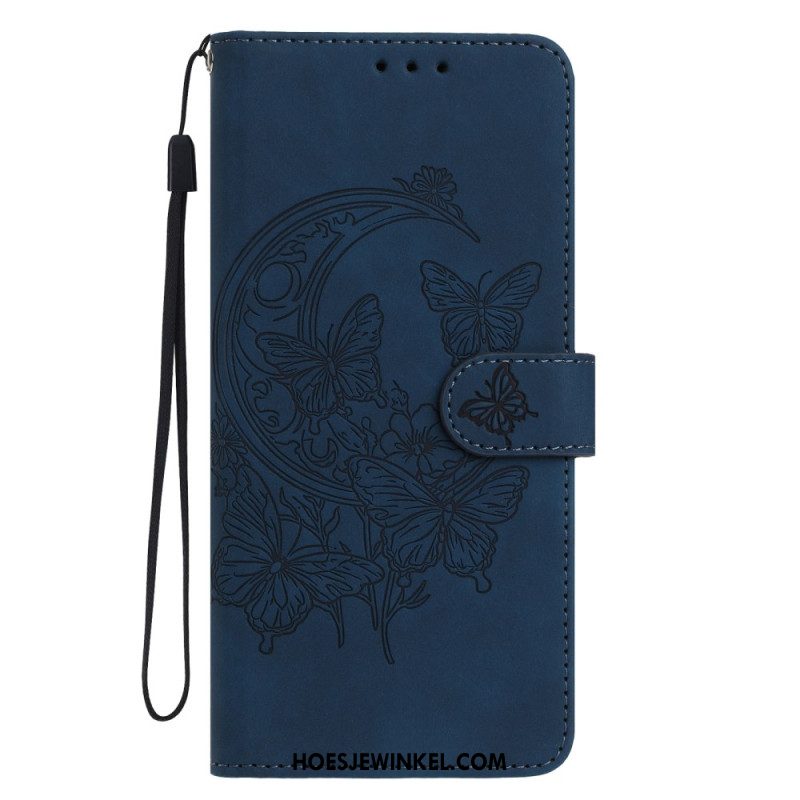 Leren Hoesje Voor Samsung Galaxy S25 Fe Vlinderprint