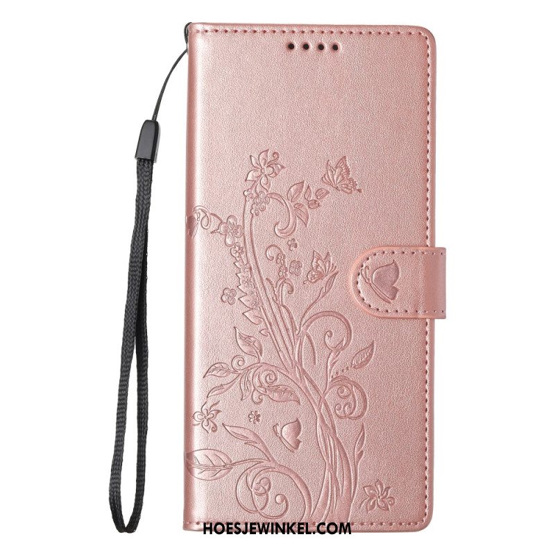 Leren Hoesje Voor Samsung Galaxy S26 Plus Kleine Bloemen