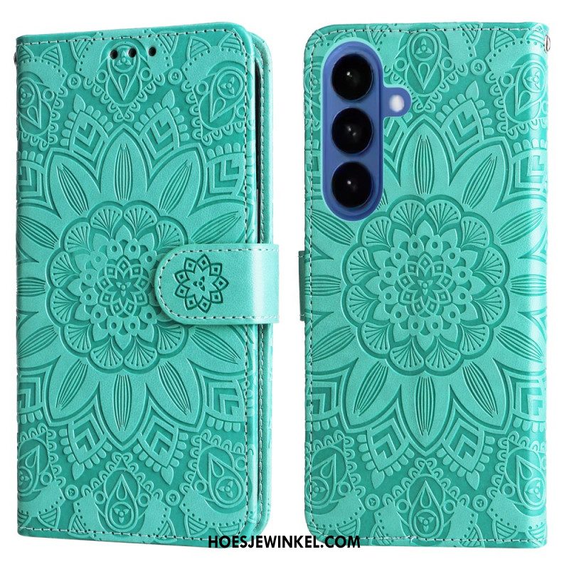 Leren Hoesje Voor Samsung Galaxy S26 Plus Mandala