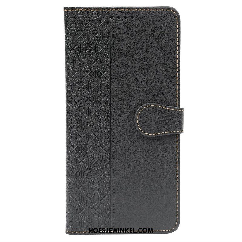 Leren Hoesje Voor Samsung Galaxy S26 Vierblad Klavertjes