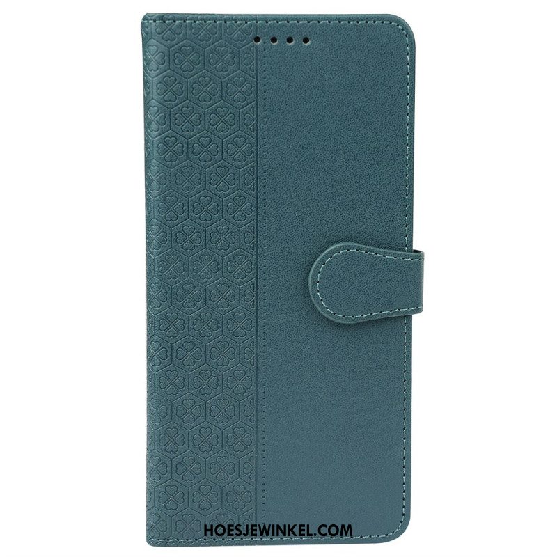 Leren Hoesje Voor Samsung Galaxy S26 Vierblad Klavertjes