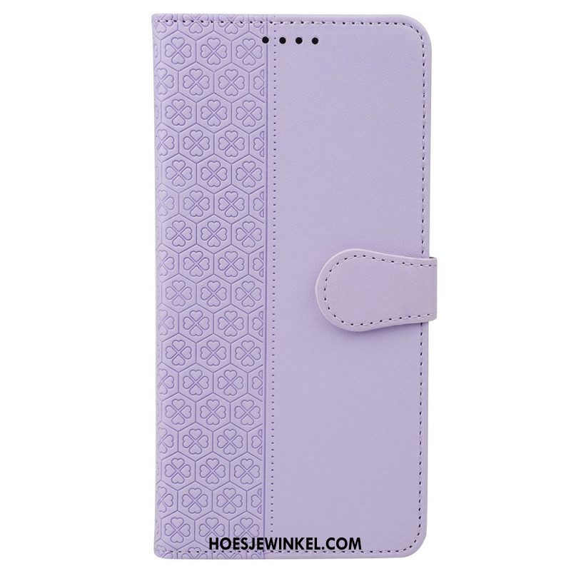 Leren Hoesje Voor Samsung Galaxy S26 Vierblad Klavertjes