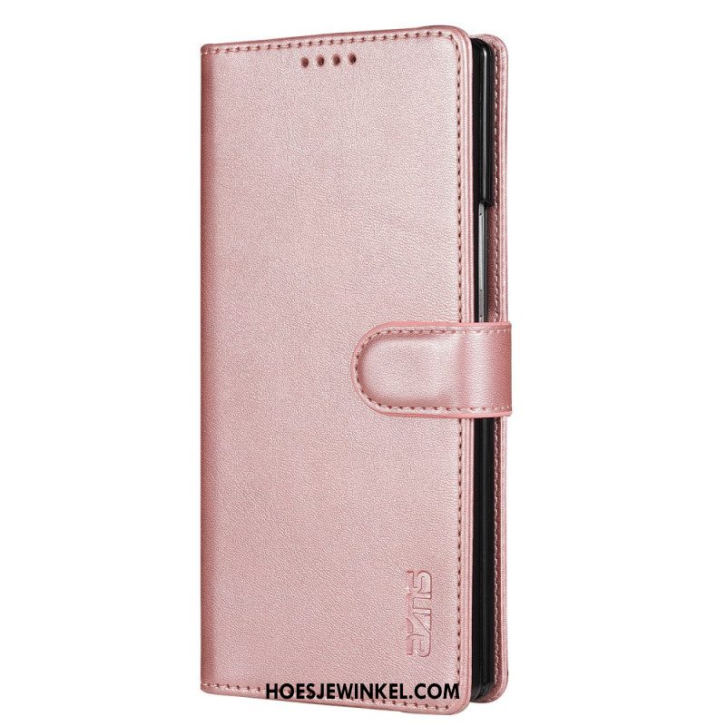 Leren Hoesje Voor Samsung Galaxy Z Fold 7 Azns Suède-effect