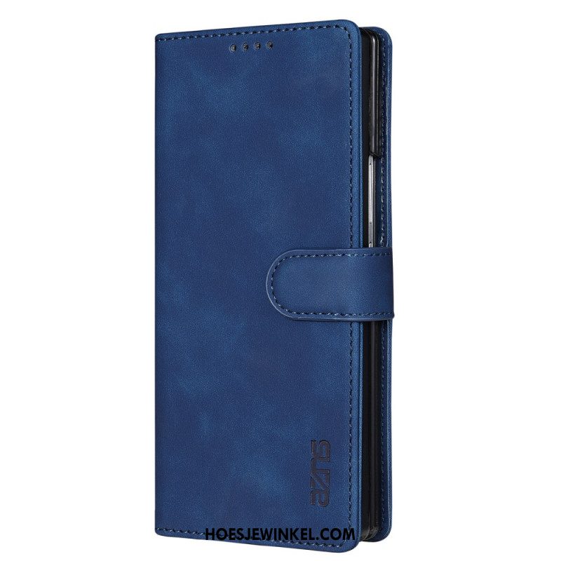 Leren Hoesje Voor Samsung Galaxy Z Fold 7 Azns Suède-effect