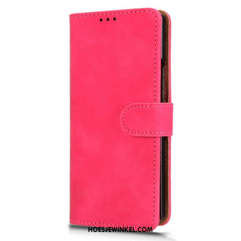 Leren Hoesje Voor Samsung Galaxy Z Fold 7 Suède-look