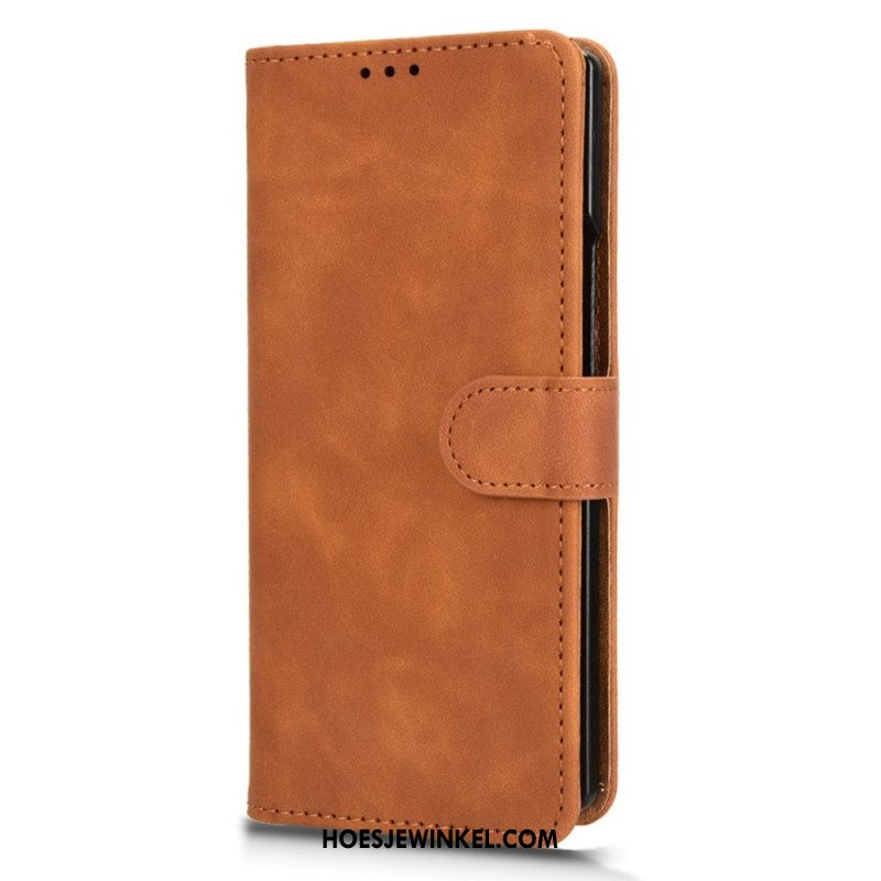 Leren Hoesje Voor Samsung Galaxy Z Fold 7 Suède-look