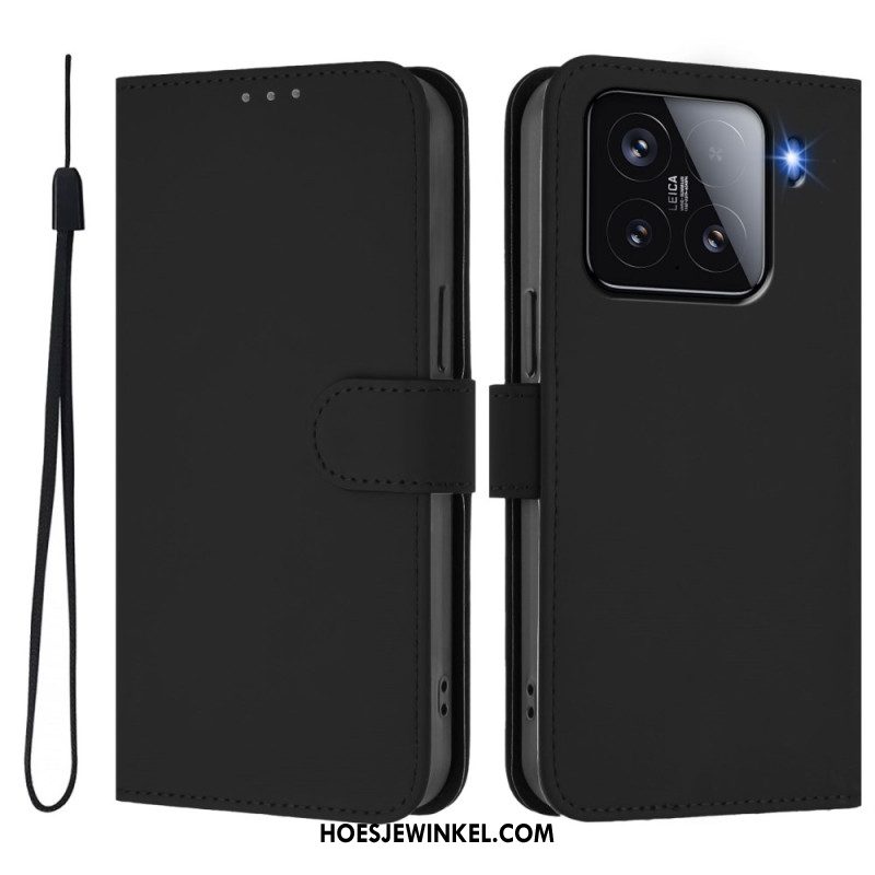 Leren Hoesje Voor Xiaomi 15 Geïntegreerde Standaard Met Verstelbare Kijkhoeken