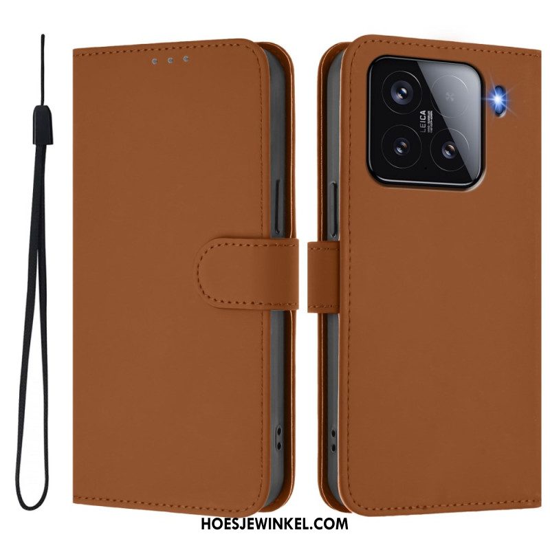 Leren Hoesje Voor Xiaomi 15 Geïntegreerde Standaard Met Verstelbare Kijkhoeken