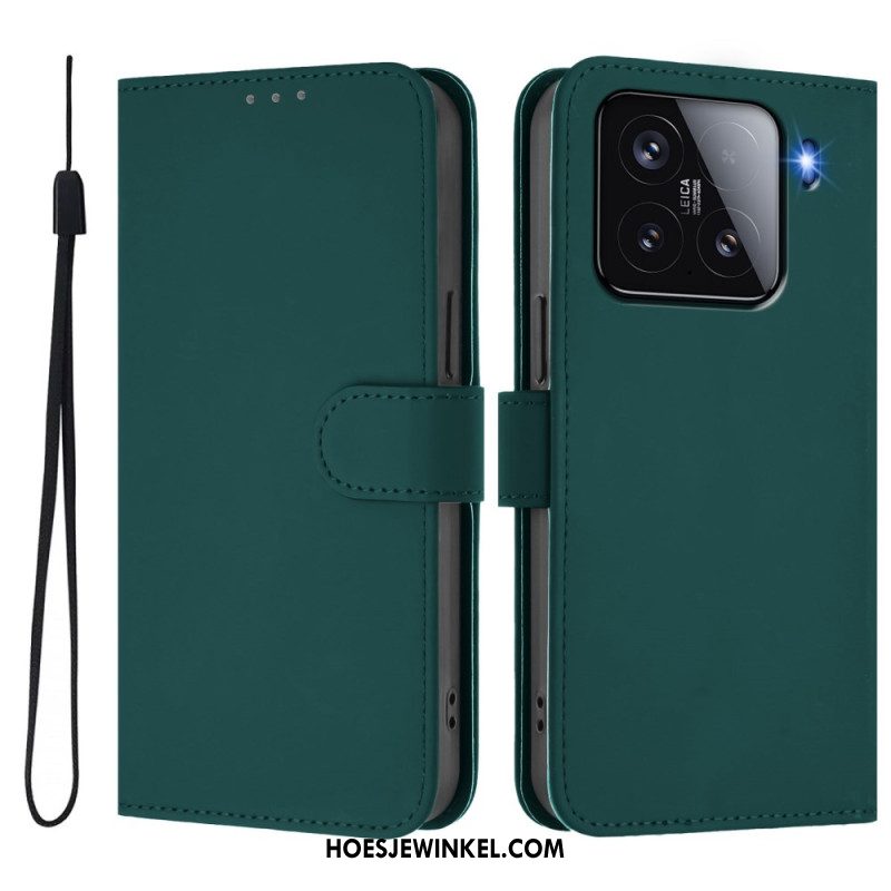 Leren Hoesje Voor Xiaomi 15 Geïntegreerde Standaard Met Verstelbare Kijkhoeken