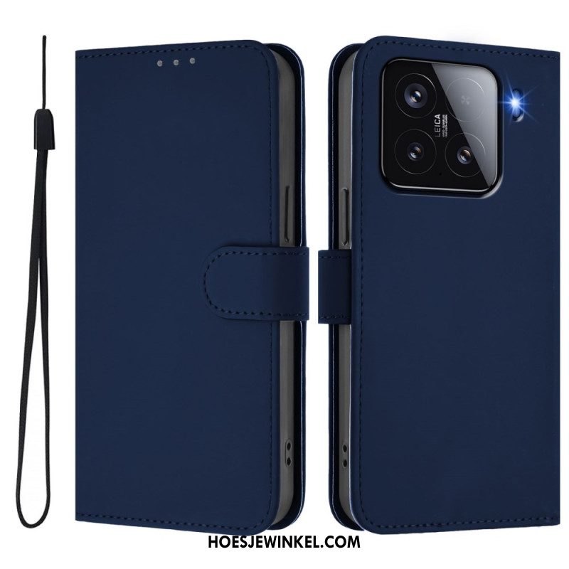 Leren Hoesje Voor Xiaomi 15 Geïntegreerde Standaard Met Verstelbare Kijkhoeken