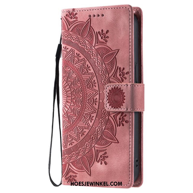 Leren Hoesje Voor Xiaomi 15 Mandala Suède-effect