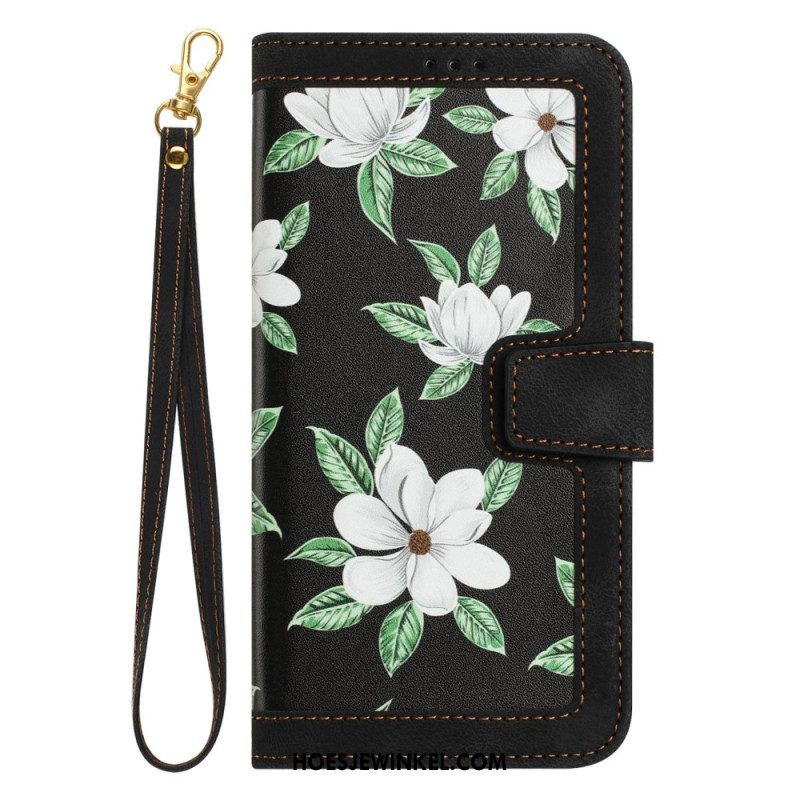 Leren Hoesje Voor Xiaomi 15 Portemonnee Met Bloemenprint