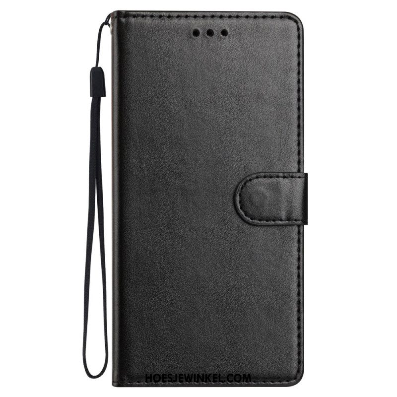 Leren Hoesje Voor Xiaomi 15 Pro Kunstleer Met Bandje