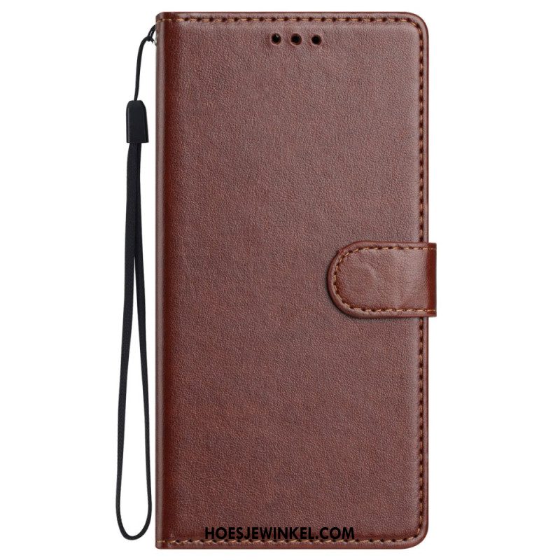 Leren Hoesje Voor Xiaomi 15 Pro Kunstleer Met Bandje