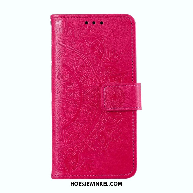 Leren Hoesje Voor Xiaomi 15 Pro Sleutelkoord Met Zonmandala