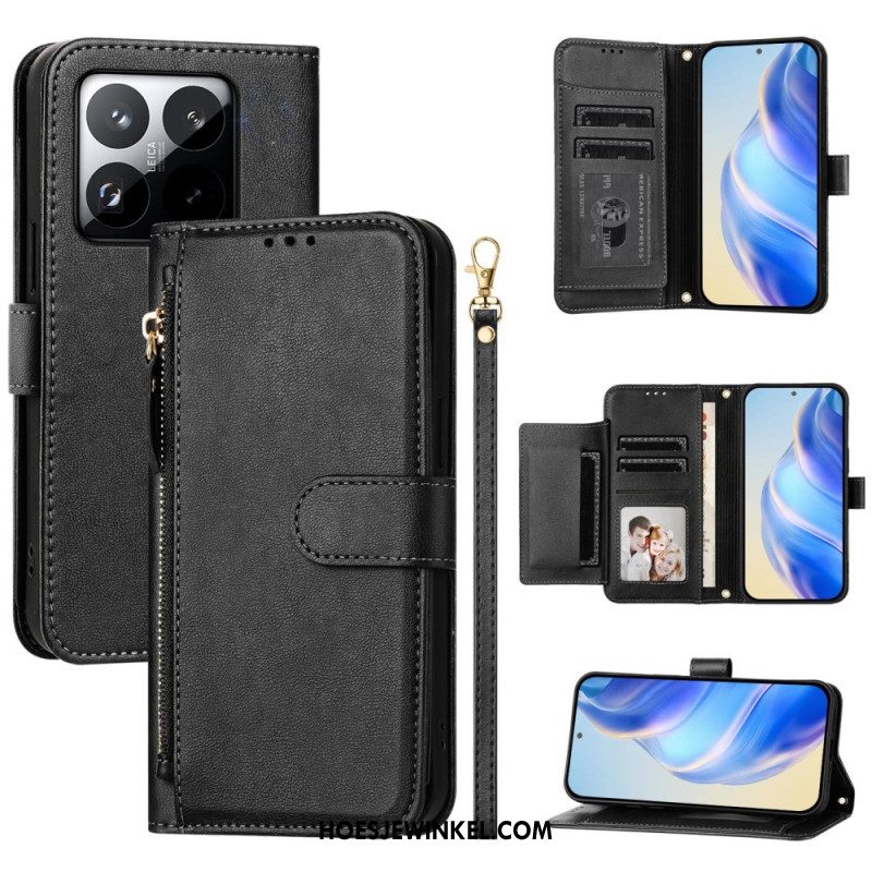 Leren Hoesje Voor Xiaomi 15t Complete Portemonnee