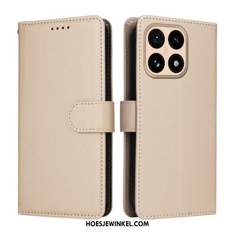 Leren Hoesje Voor Xiaomi 15t Kunstleer Met Textuur