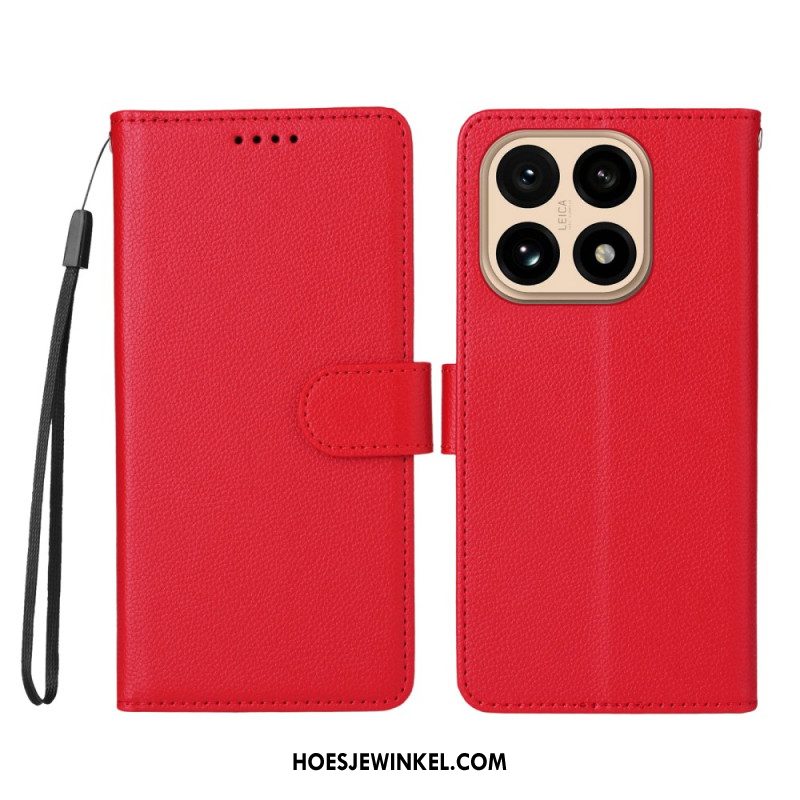 Leren Hoesje Voor Xiaomi 15t Kunstleer Met Textuur