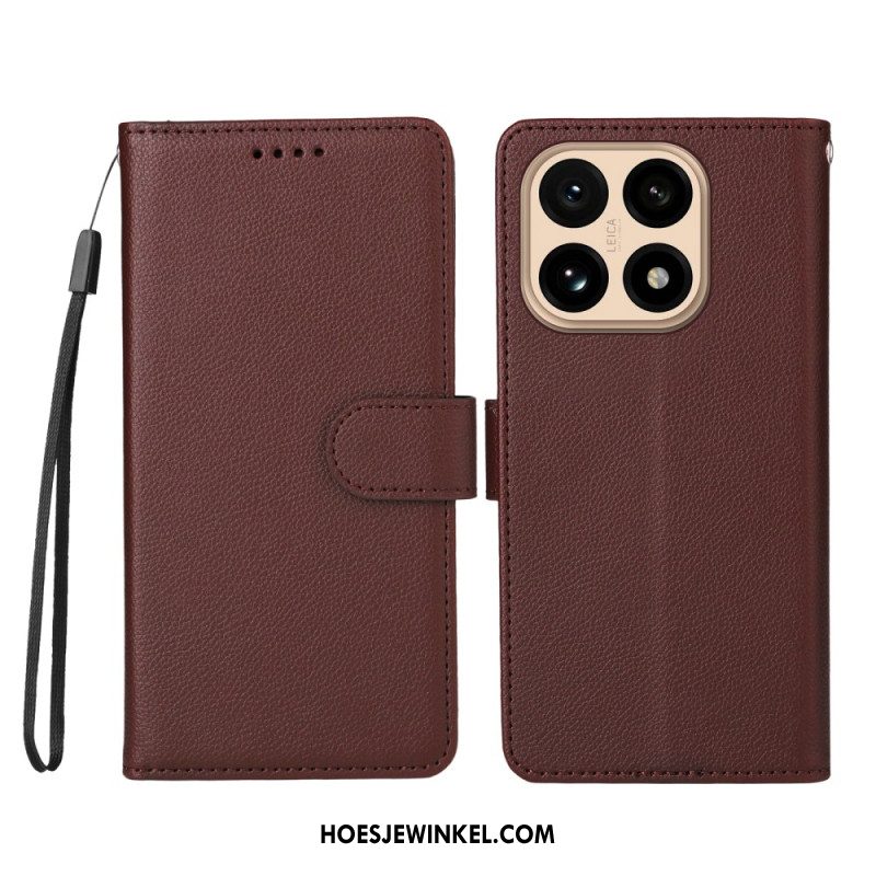 Leren Hoesje Voor Xiaomi 15t Kunstleer Met Textuur