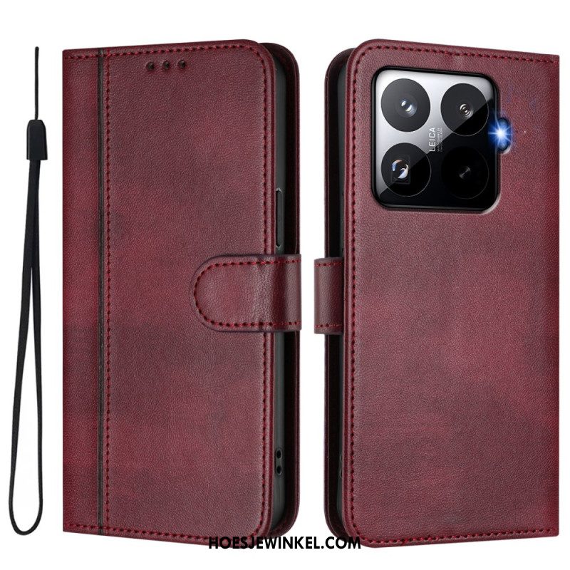 Leren Hoesje Voor Xiaomi 15t Pro Retro